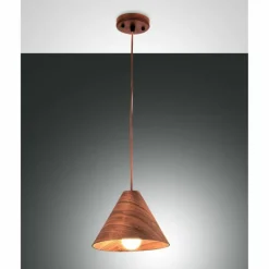 Style Boho-Chic-Luminaires Fabas Luce Suspension Fabas Luce Esino Bois foncé, 1 lumière