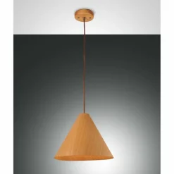 Style Boho-Chic-Luminaires Fabas Luce Suspension Fabas Luce Esino Bois clair, 1 lumière