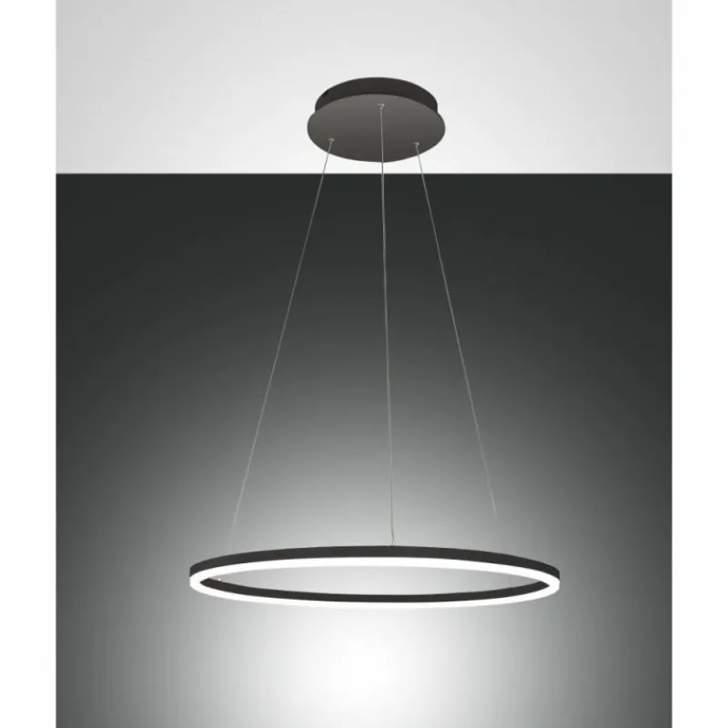 Luminaires Fabas Luce Suspension Fabas Luce Giotto LED Noir, 2 lumières