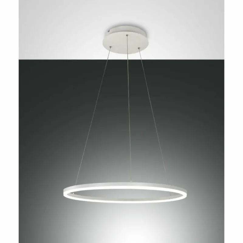 Luminaires Fabas Luce Suspension Fabas Luce Giotto LED Blanc, 2 lumières