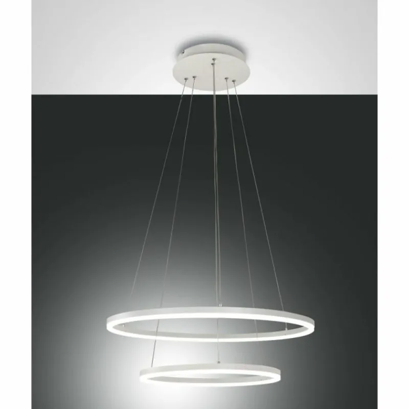 Luminaires Fabas Luce Suspension Fabas Luce Giotto LED Blanc, 1 lumière