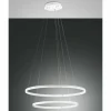 Luminaires Fabas Luce Suspension Fabas Luce Giotto LED Blanc, 2 lumières