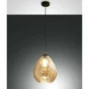 Luminaires Fabas Luce Suspension Fabas Luce Gisella Noir, 1 lumière