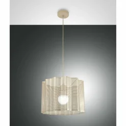 Lampes Dorées-Luminaires Fabas Luce Suspension Fabas Luce Glicine Or, 1 lumière