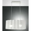 Luminaires Fabas Luce Suspension Fabas Luce Glicine Blanc, 2 lumières* Suspensions