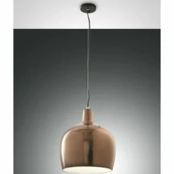 Luminaires Fabas Luce Suspension Fabas Luce Glossy Noir, 1 lumière* Suspensions