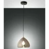 Suspension Verre Fumé-Luminaires Fabas Luce Suspension Fabas Luce Glow Noir, 1 lumière