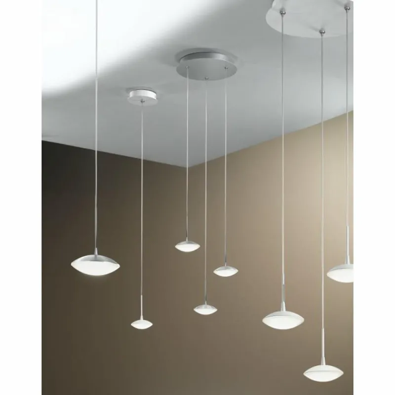 Luminaires Fabas Luce Suspension Fabas Luce Hale LED Blanc, 3 lumières* Éclairage Led