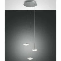 Luminaires Fabas Luce Suspension Fabas Luce Hale LED Aluminium, 3 lumières* Éclairage Led