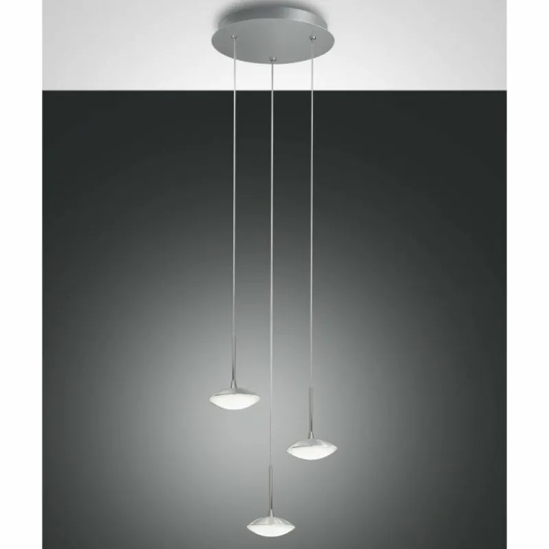 Luminaires Fabas Luce Suspension Fabas Luce Hale LED Aluminium, 3 lumières* Éclairage Led