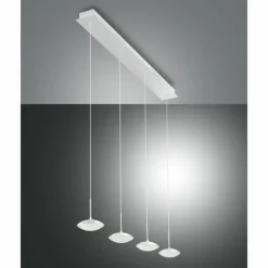 Luminaires Fabas Luce Suspension Fabas Luce Hale LED Blanc, 4 lumières* Éclairage Led