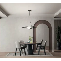 Luminaires Fabas Luce Suspension Fabas Luce Homa Noir, 1 lumière