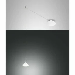 Luminaires Fabas Luce Suspension Fabas Luce Isabella LED Blanc, 1 lumière* Éclairage Led