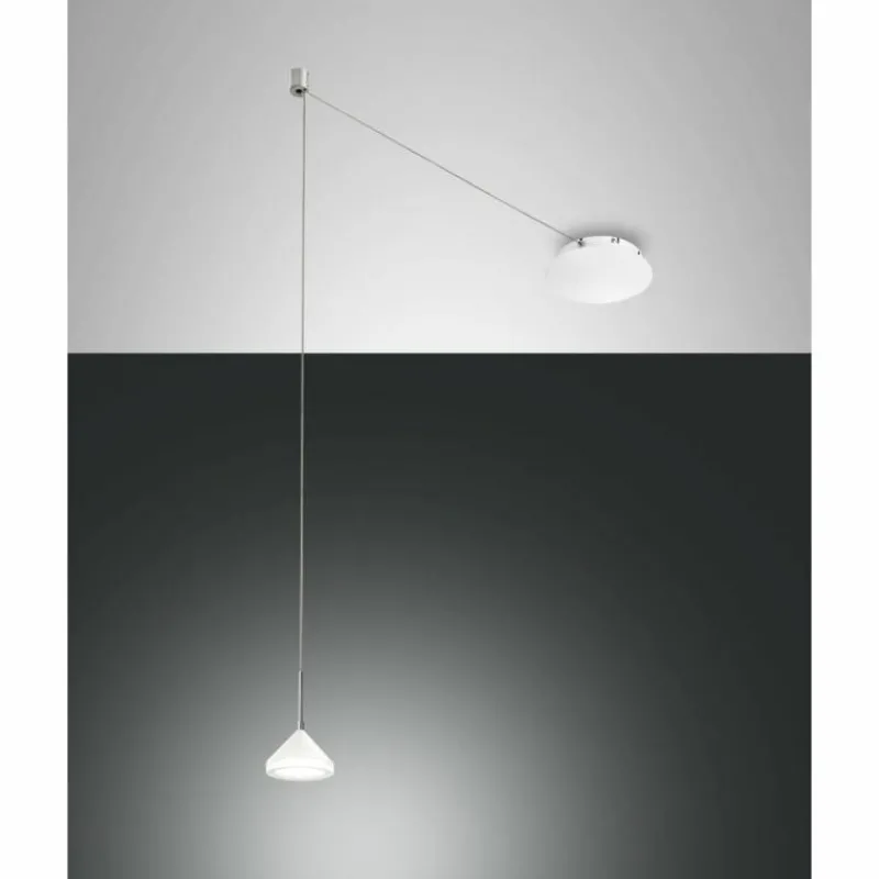 Luminaires Fabas Luce Suspension Fabas Luce Isabella LED Blanc, 1 lumière* Éclairage Led