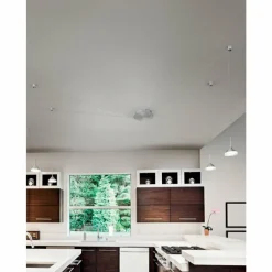 Luminaires Fabas Luce Suspension Fabas Luce Isabella LED Aluminium, Chrome, Nickel mat, 1 lumière