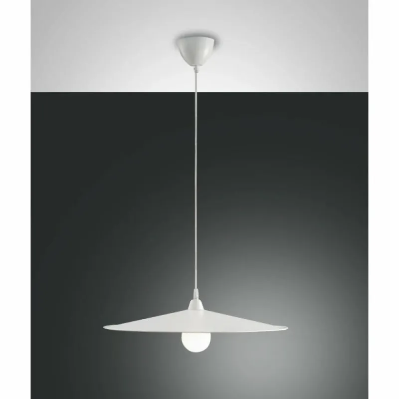 Luminaires Fabas Luce Suspension Fabas Luce Kasa Blanc, 1 lumière* Suspensions