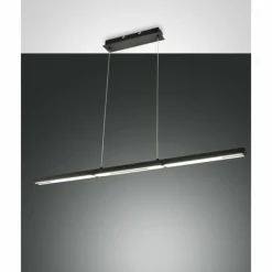 Luminaires Fabas Luce Suspension Fabas Luce Ling LED Noir, 2 lumières* Éclairage Led