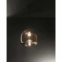 Luminaires Fabas Luce Suspension Fabas Luce Maia Noir, 1 lumière