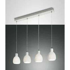 Luminaires Fabas Luce Suspension Fabas Luce Marina Blanc, 4 lumières* Suspensions
