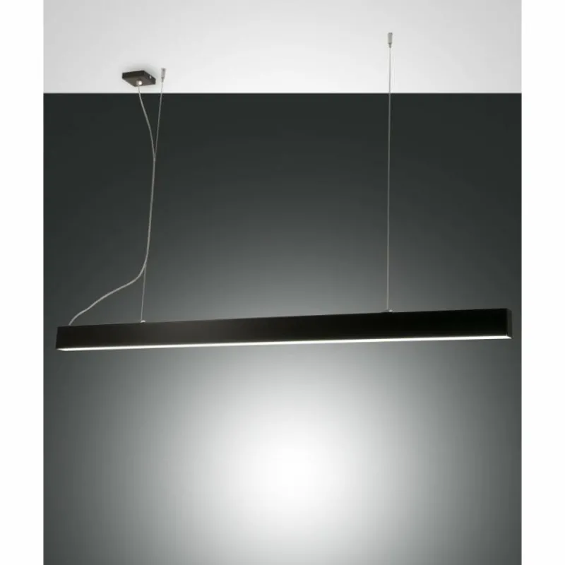 Luminaires Fabas Luce Suspension Fabas Luce Next LED Noir, 2 lumières* Éclairage Led