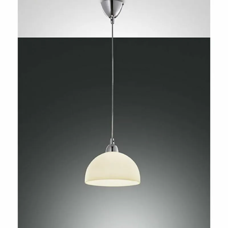 Luminaires Fabas Luce Suspension Fabas Luce NICE Chrome, 1 lumière