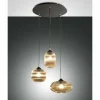 Luminaires Fabas Luce Suspension Fabas Luce Nordal Noir, 3 lumières