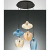 Luminaires Fabas Luce Suspension Fabas Luce Olbia Noir, 3 lumières