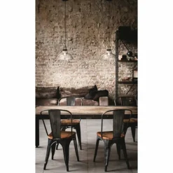 Luminaires Fabas Luce Suspension Fabas Luce Olos Noir, 1 lumière