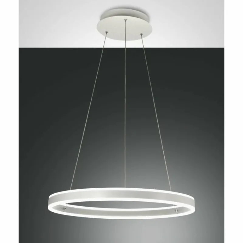 Luminaires Fabas Luce Suspension Fabas Luce Palau LED Blanc, 1 lumière* Suspensions