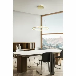 Lampes Dorées-Luminaires Fabas Luce Suspension Fabas Luce Palau LED Or, 1 lumière