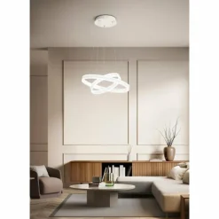 Luminaires Fabas Luce Suspension Fabas Luce Palau LED Blanc, 2 lumières* Éclairage Led
