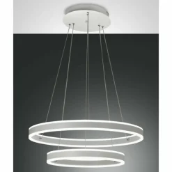 Luminaires Fabas Luce Suspension Fabas Luce Palau LED Blanc, 2 lumières* Éclairage Led