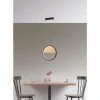 Lampes En Bois-Luminaires Fabas Luce Suspension Fabas Luce Pierre LED Écru, Noir, 1 lumière