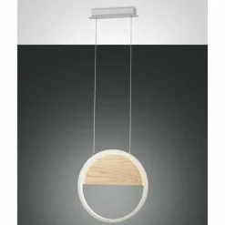 Lampes En Bois-Luminaires Fabas Luce Suspension Fabas Luce Pierre LED Écru, Blanc, 1 lumière