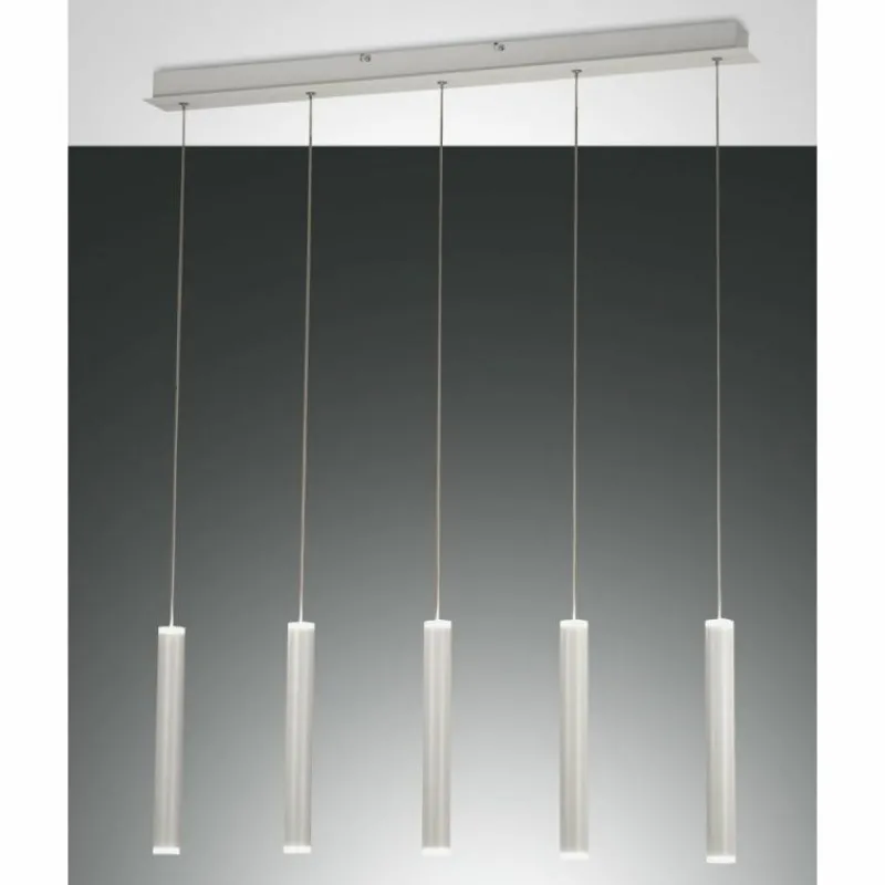Luminaires Fabas Luce Suspension Fabas Luce Prado LED Blanc, 5 lumières* Éclairage Led