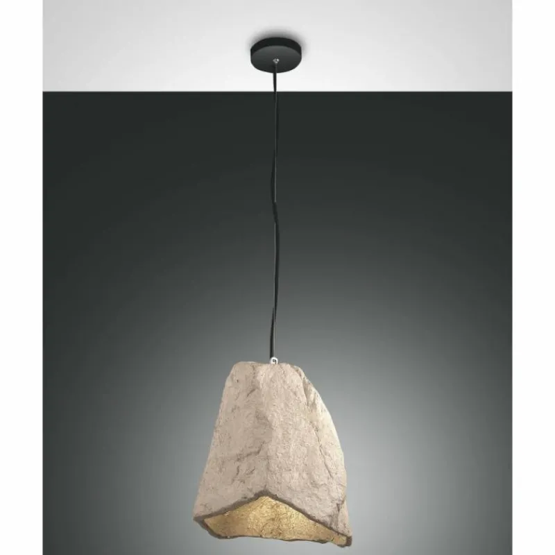 Luminaires Fabas Luce Suspension Fabas Luce Rock Noir, 1 lumière* Suspensions