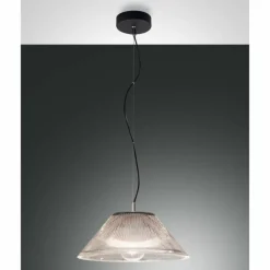 Luminaires Scandinaves-Luminaires Fabas Luce Suspension Fabas Luce Salento Noir, 1 lumière