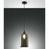 Suspension Verre Fumé-Luminaires Fabas Luce Suspension Fabas Luce Silo Noir, 1 lumière