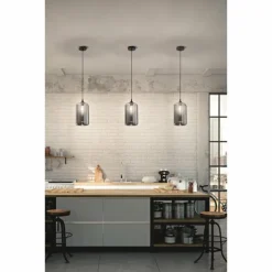 Suspension Verre Fumé-Luminaires Fabas Luce Suspension Fabas Luce Silo Noir, 1 lumière