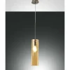 Luminaires Fabas Luce Suspension Fabas Luce Sintesi Nickel brillant, 1 lumière