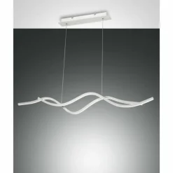 Luminaires Fabas Luce Suspension Fabas Luce Sinuo LED Blanc, 2 lumières* Éclairage Led