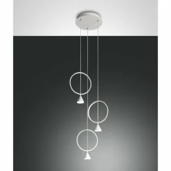 Luminaires Fabas Luce Suspension Fabas Luce Sirio LED Blanc, 3 lumières* Éclairage Led