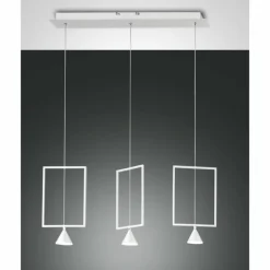 Luminaires Fabas Luce Suspension Fabas Luce Sirio LED Blanc, 3 lumières* Éclairage Led