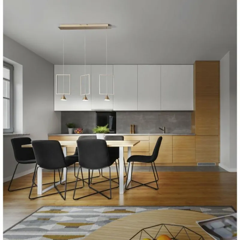 Lampes Dorées-Luminaires Fabas Luce Suspension Fabas Luce Sirio LED Or, 3 lumières