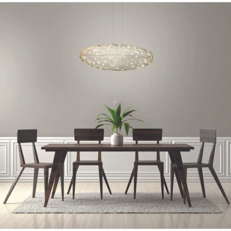 Lampes Dorées-Luminaires Fabas Luce Suspension Fabas Luce Sumter LED Or, 1 lumière