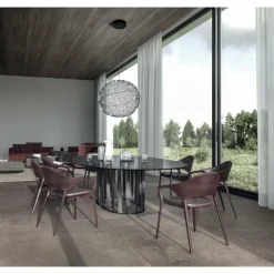 Lampes À Boules-Luminaires Fabas Luce Suspension Fabas Luce Sumter LED Noir, 1 lumière