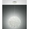 Lampes À Boules-Luminaires Fabas Luce Suspension Fabas Luce Sumter LED Blanc, 1 lumière