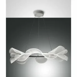 Luminaires Fabas Luce Suspension Fabas Luce Sylvie LED Blanc, 1 lumière