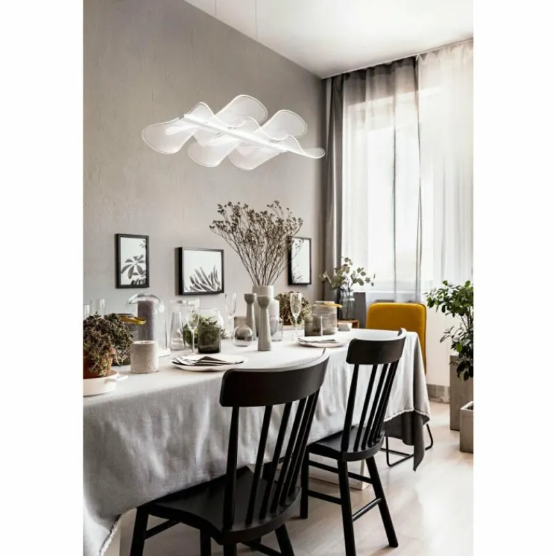 Luminaires Fabas Luce Suspension Fabas Luce Sylvie LED Blanc, 1 lumière* Éclairage Led