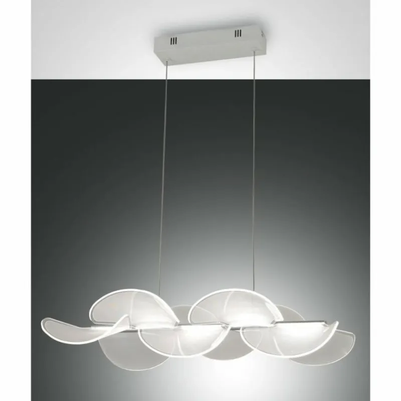 Luminaires Fabas Luce Suspension Fabas Luce Sylvie LED Blanc, 1 lumière* Éclairage Led